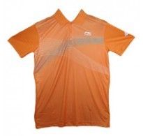 Color Neck With Half Sleeve Orange T Shirt