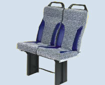 Ranger Comfy 3 x 2 Seat - Fabric and Metal, 700x500x800 mm, Gray | Comfortable Seating, Durable Design, Easy Installation