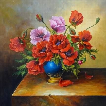 Handmade Flower Oil Painting