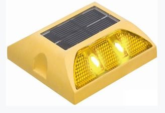 LED Solar Road Stud - Drive Over Rated, 100,000 Hour Lifespan, Perfect for Hazardous Roadways and Crosswalks