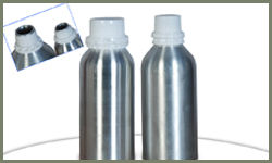 Aluminium Bottles Without Inner Plug (Leak-Proof) With Self-Seal Plastic Cap & Tear Off Cap