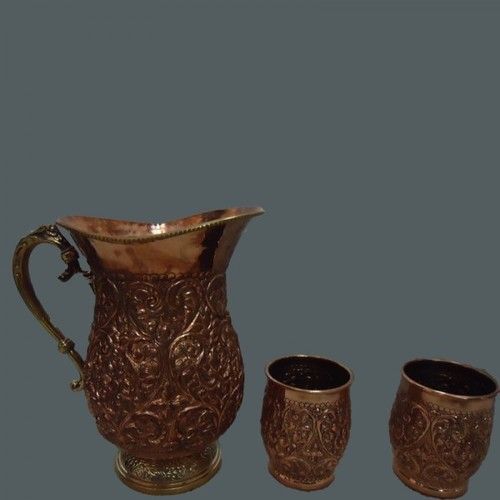 Copper Jug and Glass