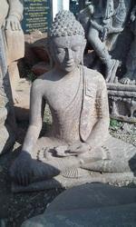 Lord Buddha Sitting Sand Stone Statue