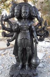 Panchmukhi Hanuman Black Granite Stone Statue