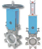 Knife Edge Gate Valve - WCB, CF8M, CF8, CF3M, SS317L, Hastealloy 'C' | Sizes 50mm to 600mm, Wafer and Lugged Design, Pneumatic or Electric Actuator Options, Bi-Directional Soft Seated Design, Tested per MSS SP81