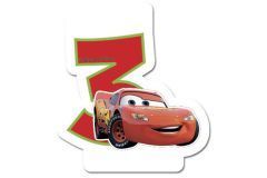 Cars Neon-Birthday Numeral Candle No. 6