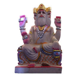 Lord Brahma Marble Statue