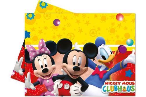 Playful Mickey Plastic Tablecover