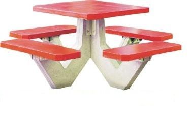 Garden Square Table With Benches