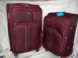 Red 2 Pc Set Trolley Bag