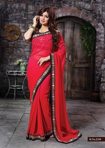 Buy ANNI DESIGNER Women's Red Color Art Silk Saree With Blouse  (SARITA-RED_Free Size) at Amazon.in