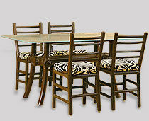 Dining Tacuba Chairs with Troy Glass Top Table