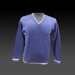 Plain Blue Mens Pullover