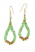 Green Recycled Glass Earring