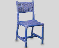 Marine Chair Blue Color Without Arms And With Tie Ups