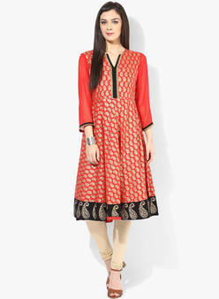 Full Circular-Gold Printed Kurta