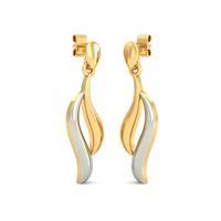 Jill 18K Yellow And White Gold Earring