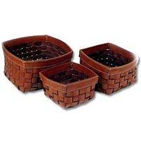 Woven Leather Basket