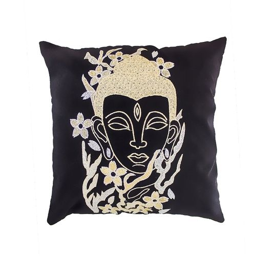 Zari Embroidered Buddha Cushion Cover