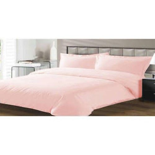 Cotton Solid Color Double Bedsheet With 2 Pillow Cover