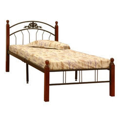 Durable Wooden Single Bed No Assembly Required