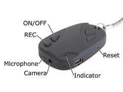 Hidden Spy Camera - 720 x 480 High Resolution, 3.2 Megapixel, Micro SD Support Up to 16GB, Real-Time Video and Audio Recording, Compact Keychain Design