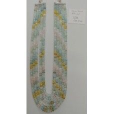 Multi Aquamarine Fac Beads