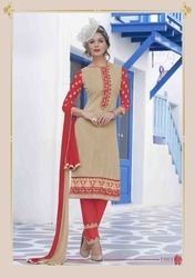 Unstitched Straight Salwar Kameez