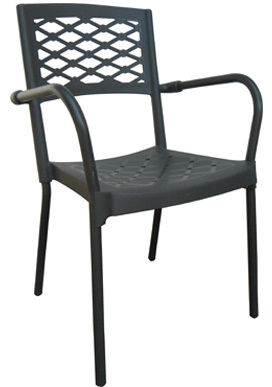 Premium Monoblock Denim Black Chairs