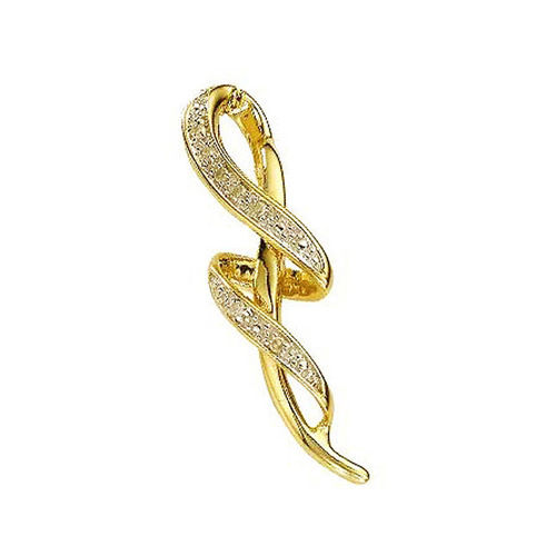 Voice Of Gold 0.17ct Diamond Fancy Gold Pendant