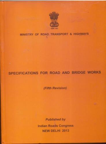 Specifications for Road and Bridge Works Book