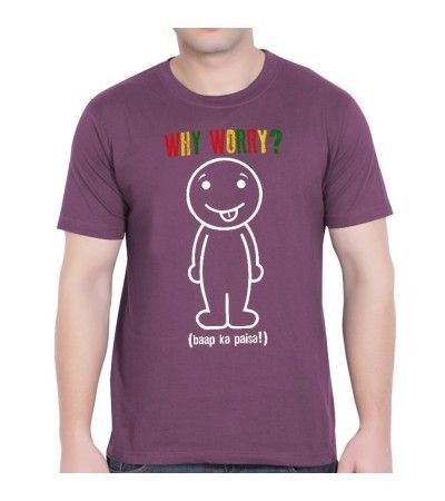 Baap Ka Paisa Aubergine T-Shirt