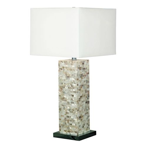 Mother Of Pearl And Metal Lamp