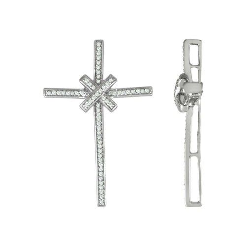 0.12 Ctw Cross Pendant