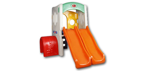 Baby Jumbo Double Slide 'N' Glide - HDPE & ABS Materials, 152x160x142 cm Size, Durable & Easy to Clean for Kids 2+