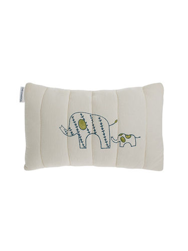 Organic Elephant and Baby Quilted Pillow