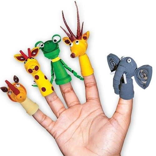 Paper Quilling Pencil Tops and Finger Puppets