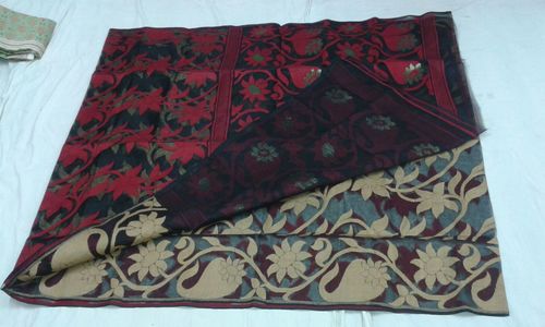 हाफ एंड हाफ जामदानी साड़ी