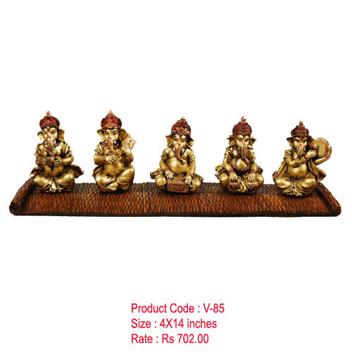 Five Musical Ganesha Idols