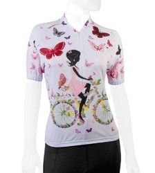 Ladies Cycling T-Shirts - Breathable Cotton Blend, Sweat-Proof and Tear-Resistant, Stylish and Comfortable