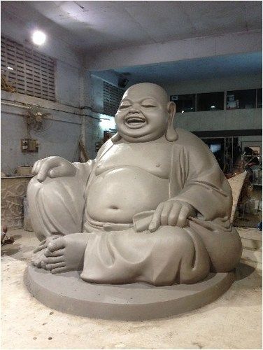 Metal Laughing Buddha
