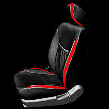 Car Seat Cover (Nappa- Black/red)