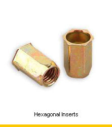 Hexagonal Inserts - High Quality Steel, Precision-engineered for Automotive and Electronics Applications