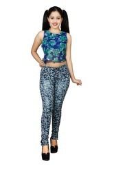 Basic Ladies Printed Jeans