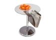 Sleek Glass Magazine End Table