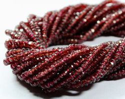 Natural Mozambique Red Garnet Bead