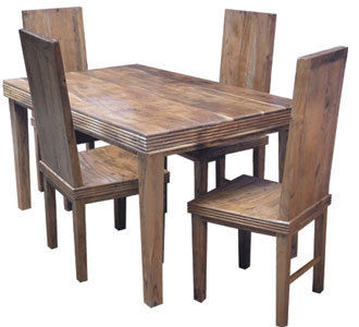 Wood Dinning Table and Chairs