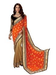 Orange Candy Designer Saree