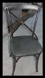 Cross Wire Metal Chair