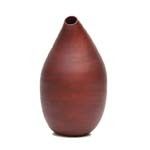 Maroon Curved Neck Bamboo Vase